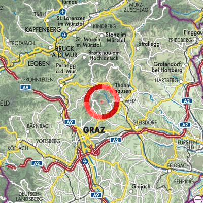 Landkarte Gutenberg-Stenzengreith