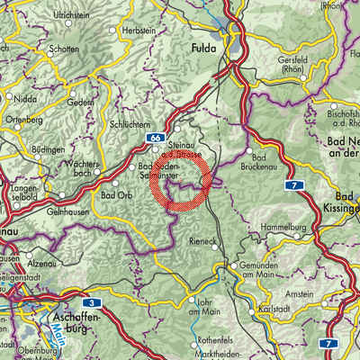 Landkarte Gutsbezirk Spessart