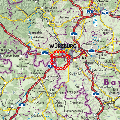 Landkarte Guttenberger Wald