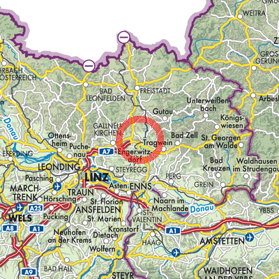 Landkarte Hagenberg im Mühlkreis