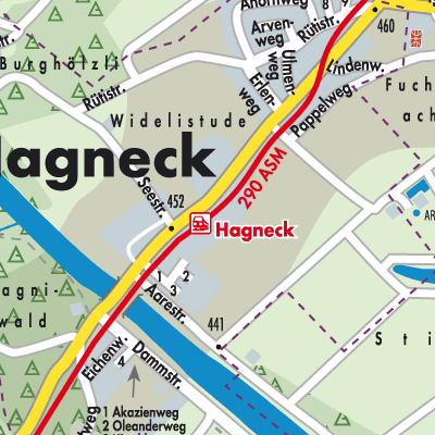 Stadtplan Hagneck