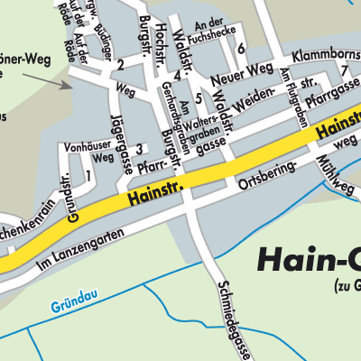 Stadtplan Hain-Gründau