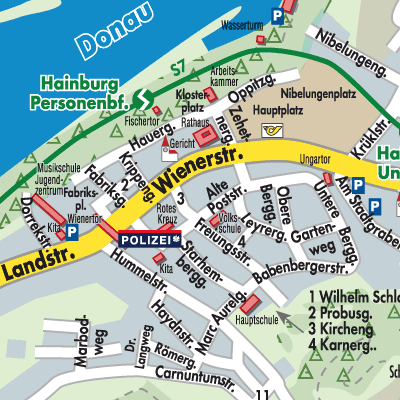 Stadtplan Hainburg an der Donau