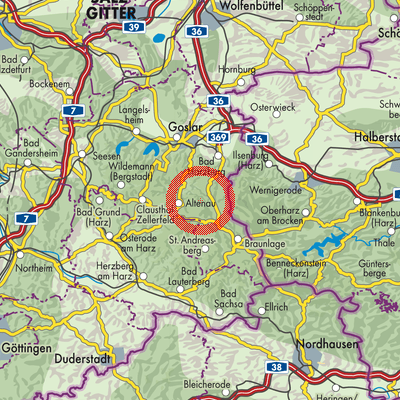 Landkarte Harz (LK Goslar)