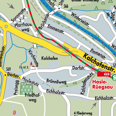 Stadtplan Hasle bei Burgdorf