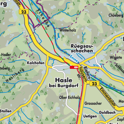 Übersichtsplan Hasle bei Burgdorf