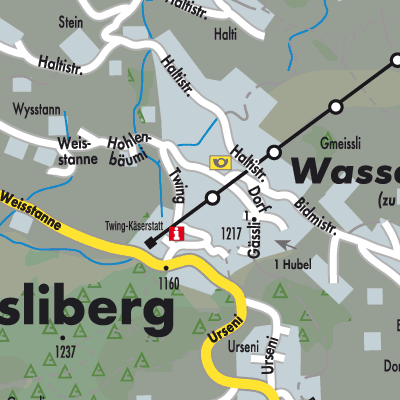 Stadtplan Hasliberg Wasserwendi