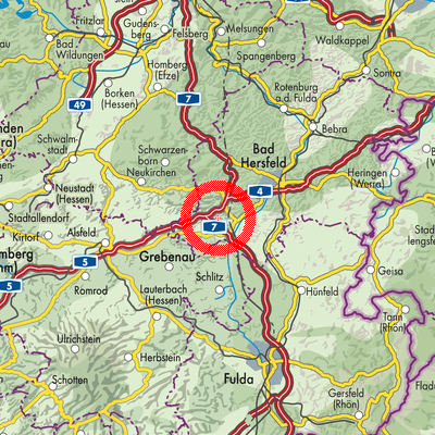 Landkarte Hattenbach