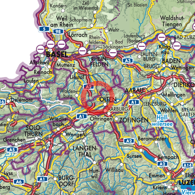 Landkarte Hauenstein-Ifenthal