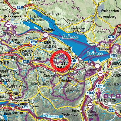 Landkarte Hauptwil-Gottshaus