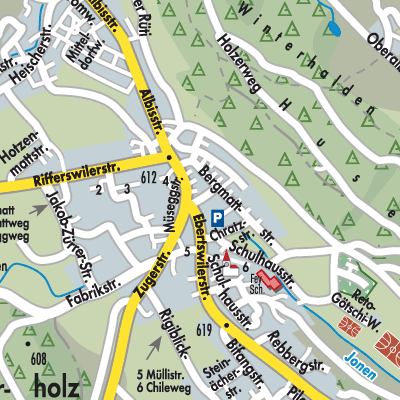 Stadtplan Hausen am Albis