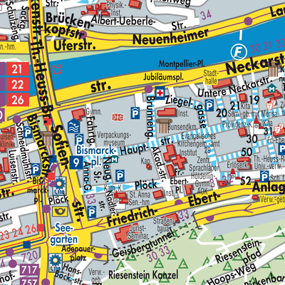 Heidelberg Stadtpl ne Und Landkarten
