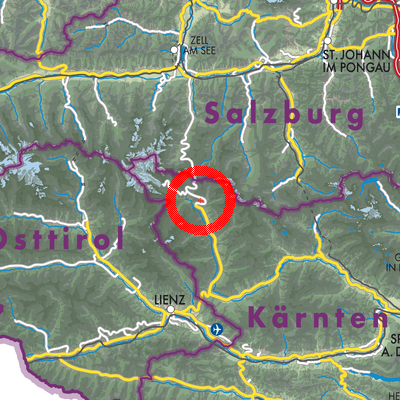 Landkarte Heiligenblut am Großglockner