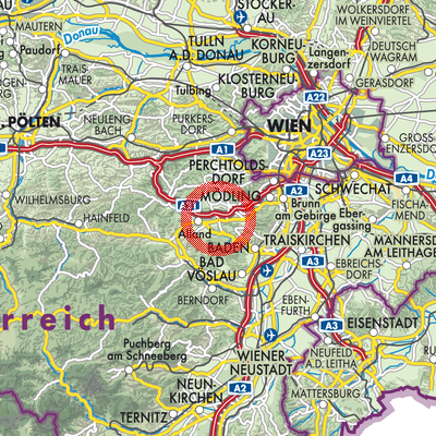 Landkarte Heiligenkreuz