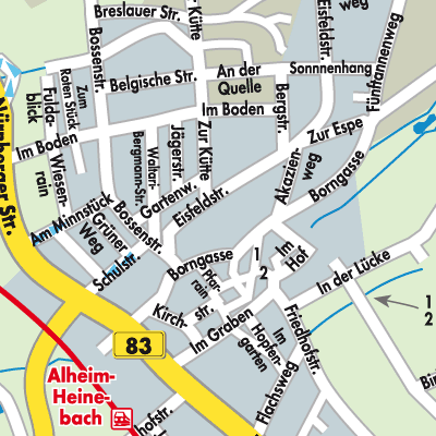 Stadtplan Heinebach