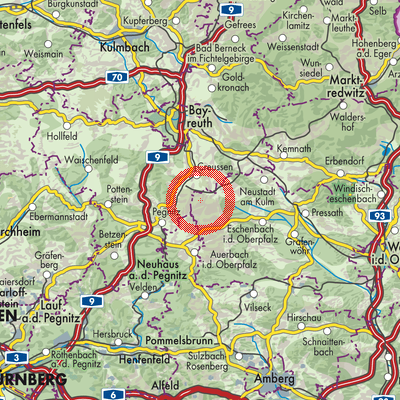 Landkarte Heinersreuther Forst