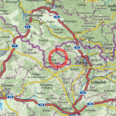 Landkarte Heldburger Unterland
