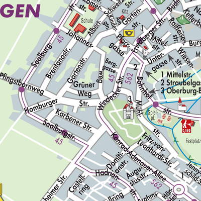 Stadtplan Heldenbergen