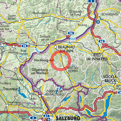 Landkarte Helpfau-Uttendorf