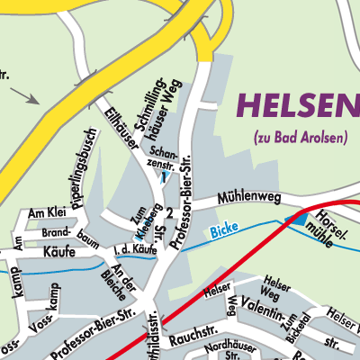 Stadtplan Helsen