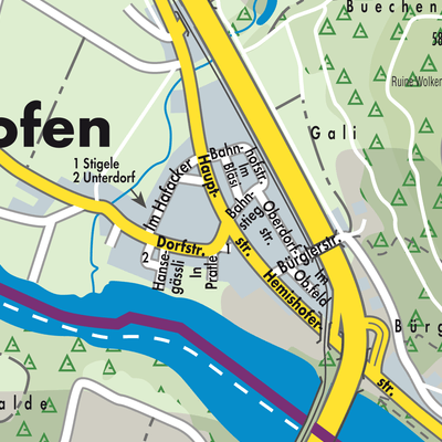 Stadtplan Hemishofen