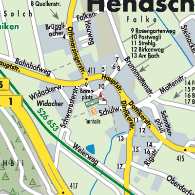 Stadtplan Hendschiken
