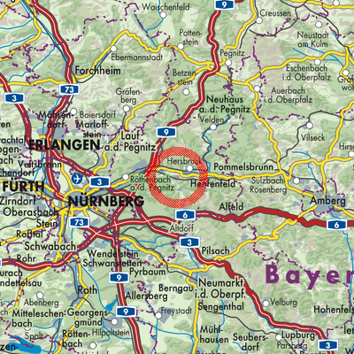 Landkarte Henfenfeld (VGem)