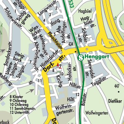 Stadtplan Henggart