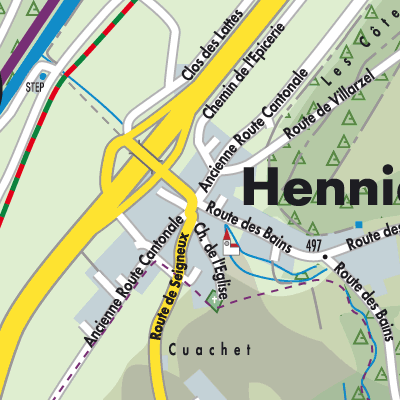 Stadtplan Henniez