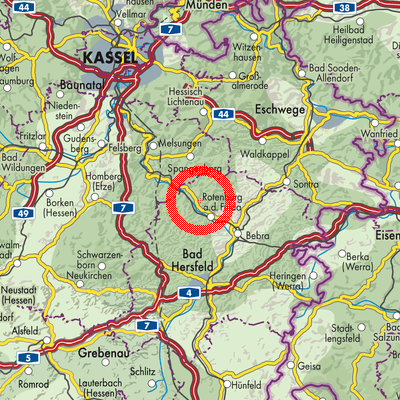 Landkarte Hergershausen