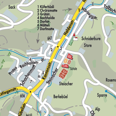 Stadtplan Hergiswil bei Willisau
