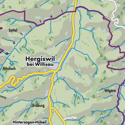 Übersichtsplan Hergiswil bei Willisau