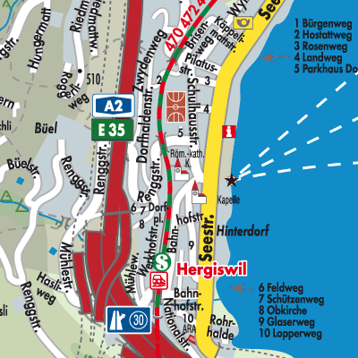 Stadtplan Hergiswil (NW)