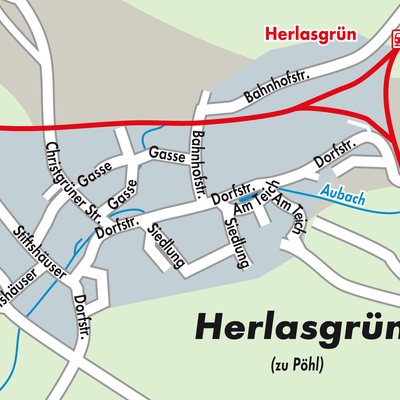 Stadtplan Herlasgrün
