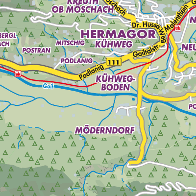 Übersichtsplan Hermagor-Pressegger See