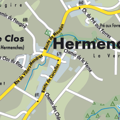 Stadtplan Hermenches