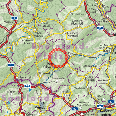Landkarte Herrstein-Rhaunen