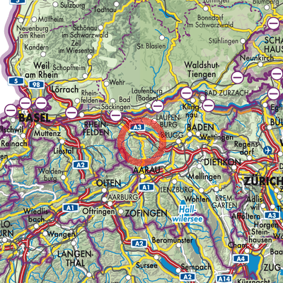Landkarte Herznach-Ueken