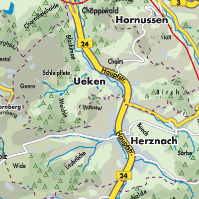 Übersichtsplan Herznach-Ueken