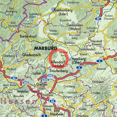 Landkarte Heskem-Mölln