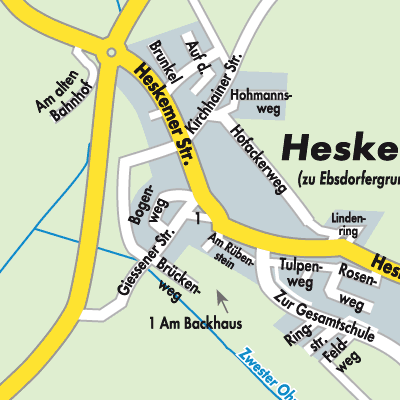 Stadtplan Heskem-Mölln