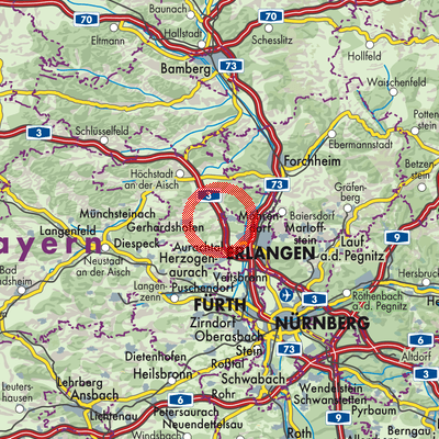 Landkarte Heßdorf (VGem)