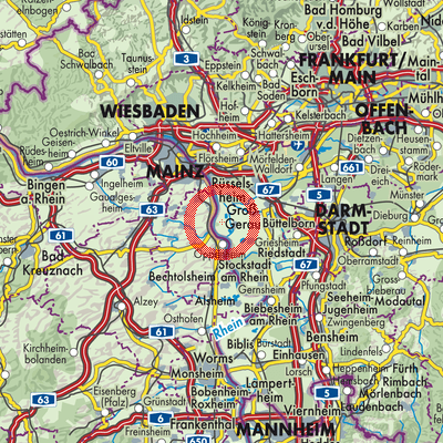 Landkarte Hessenaue