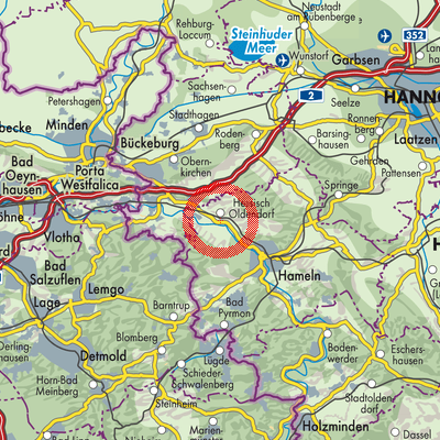 Landkarte Hessisch Oldendorf