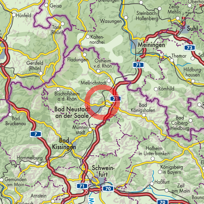 Landkarte Heustreu (VGem)