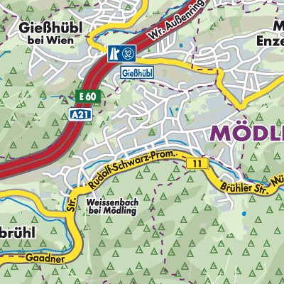 Übersichtsplan Hinterbrühl