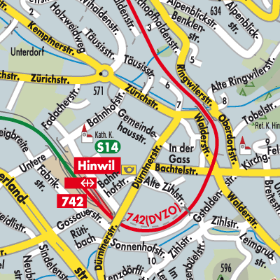 Stadtplan Hinwil