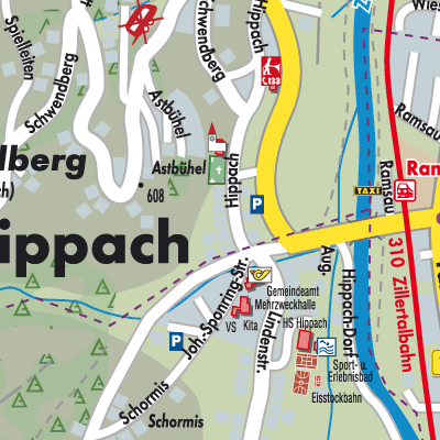 Stadtplan Hippach