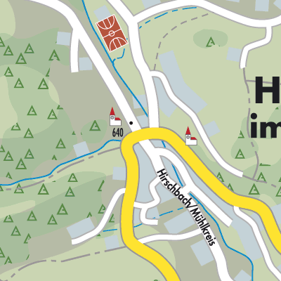 Stadtplan Hirschbach im Mühlkreis