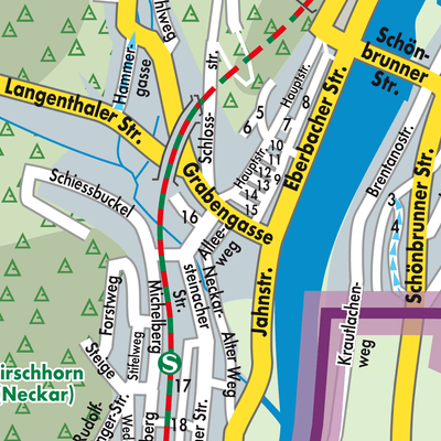 Stadtplan Hirschhorn